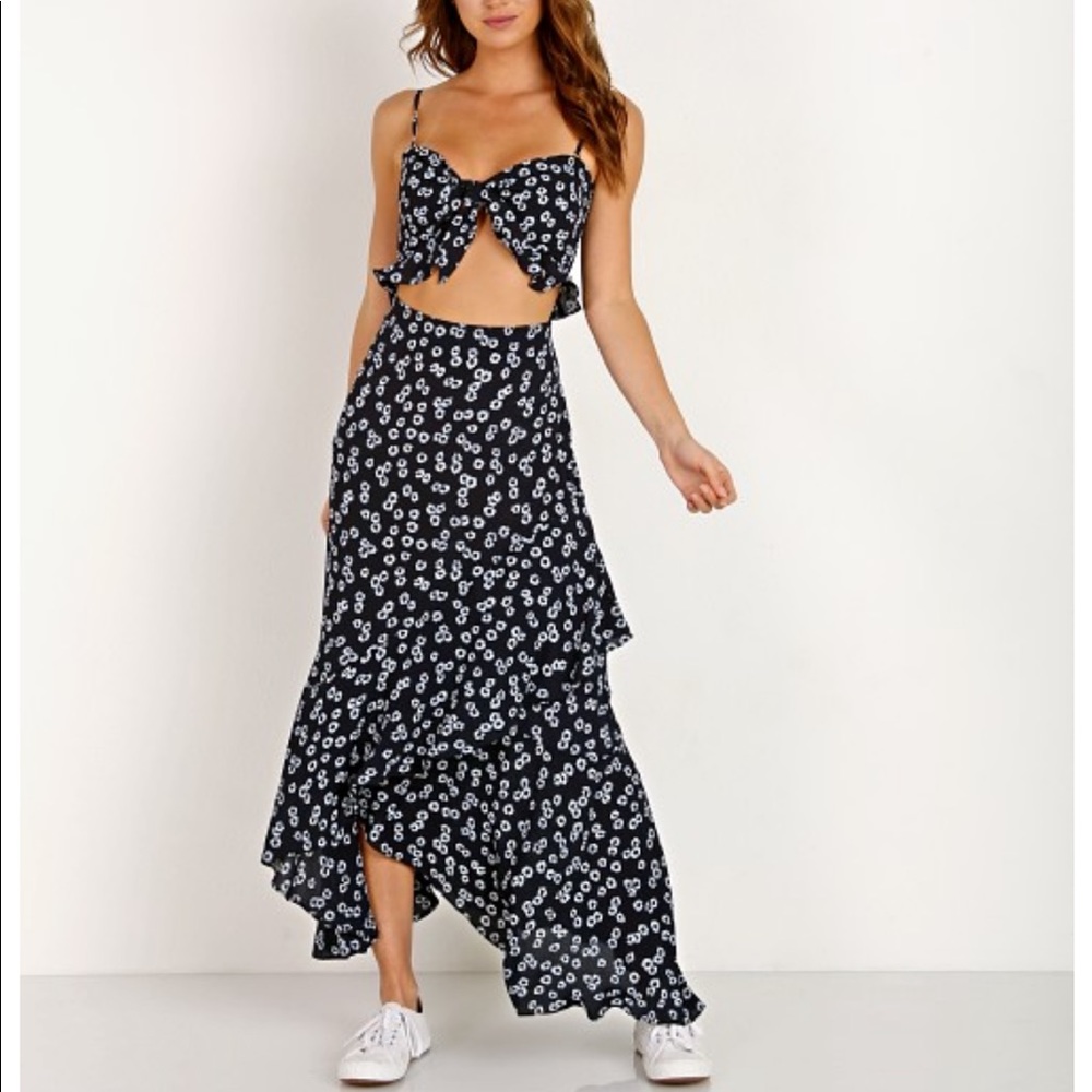 Flynn Skye Michelle Maxi Dress- Gingham Blues